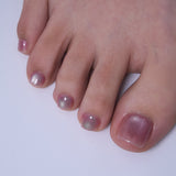 Blush Frost - Squoval Toenails squoval press-on nails