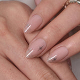 Blush Gleam S Almond short almond press-on nails