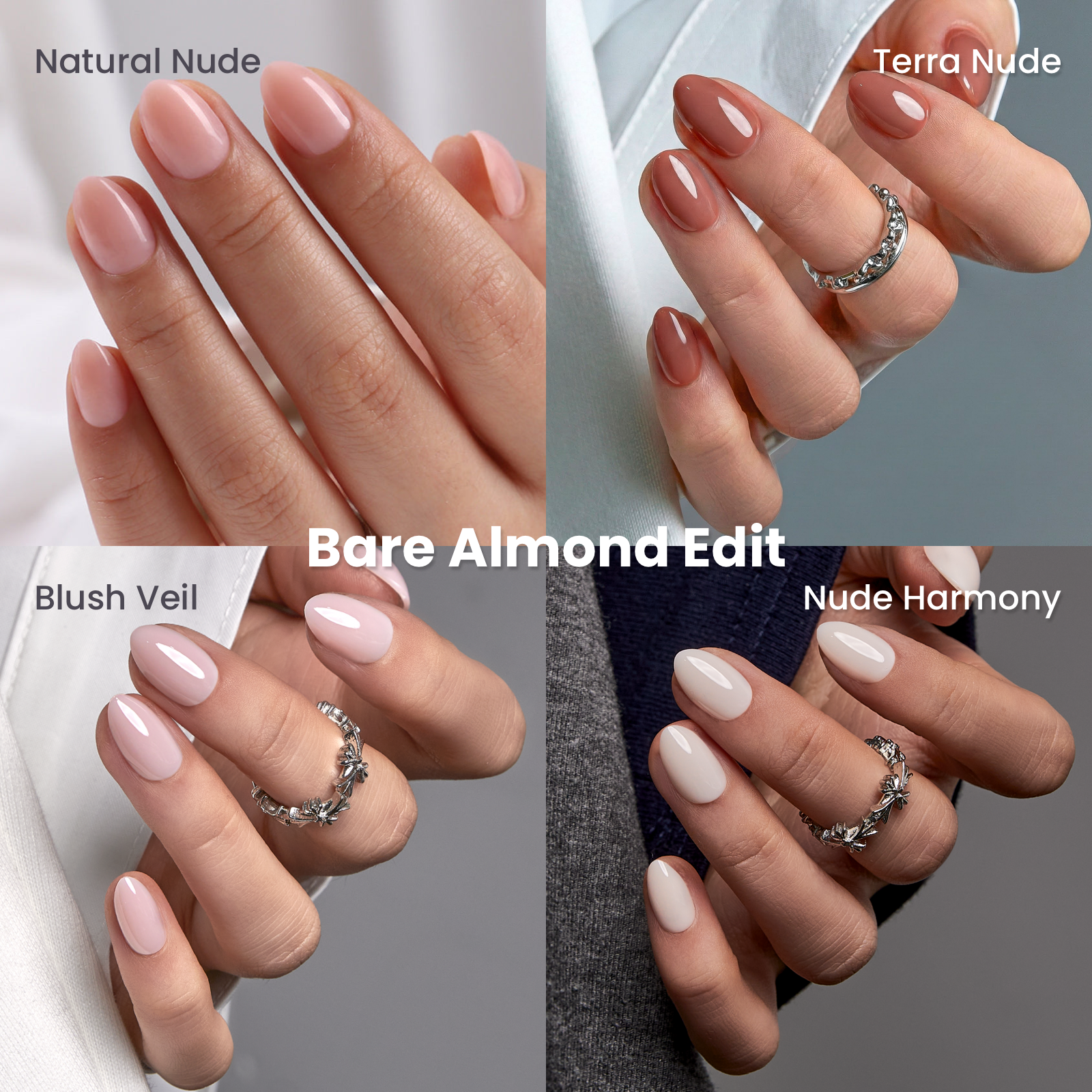 Bare Almond Edit-Extra Short Almond extra short almond press-on nails