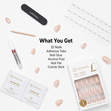 Blush Halo RS Almond almond press-on nails