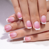 Blush Kiss short squoval press-on nail set with accessories