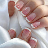 Blush Kiss short squoval press-on nail size guide