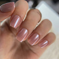 Blush Serenity S Squoval short squoval press-on nails