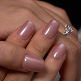 Blush Serenity S Squoval short squoval press-on nails