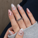 Designer s Pick | Blush Sparkle S Almond almond press-on nails