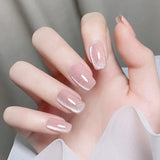 Blush Whisper medium squoval press-on nails product view
