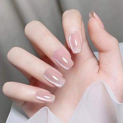 Blush Whisper medium squoval press-on nails product view
