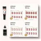 Blushing Garden Collection-Short Squoval nail detail