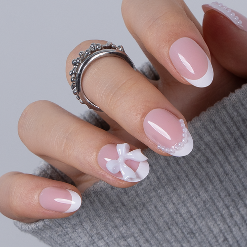 Bowed Grace S Oval oval press-on nails