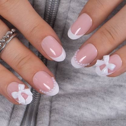 Bowed Grace S Oval oval press-on nails