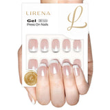 Broad French short squoval press-on nails