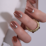 Bronze Allure M Squoval medium squoval press-on nails