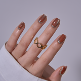 Bronze Allure M Squoval medium squoval press-on nails