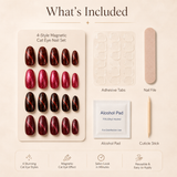 Red Oval press-on nails by Lirenail - package