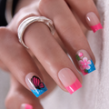 Butterfly Bloom S Square square press-on nails