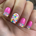 Candy Dot Dream short squoval press-on nails