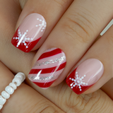 Candy Flake short squoval nail detail