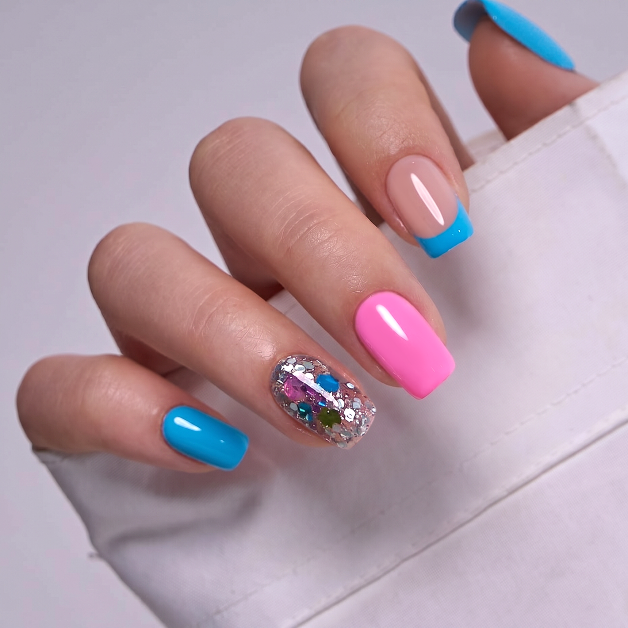 Designer s Pick | Candy Splash M Squoval squoval press-on nails