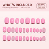 Candy Stripe Rs squoval press-on nail size guide