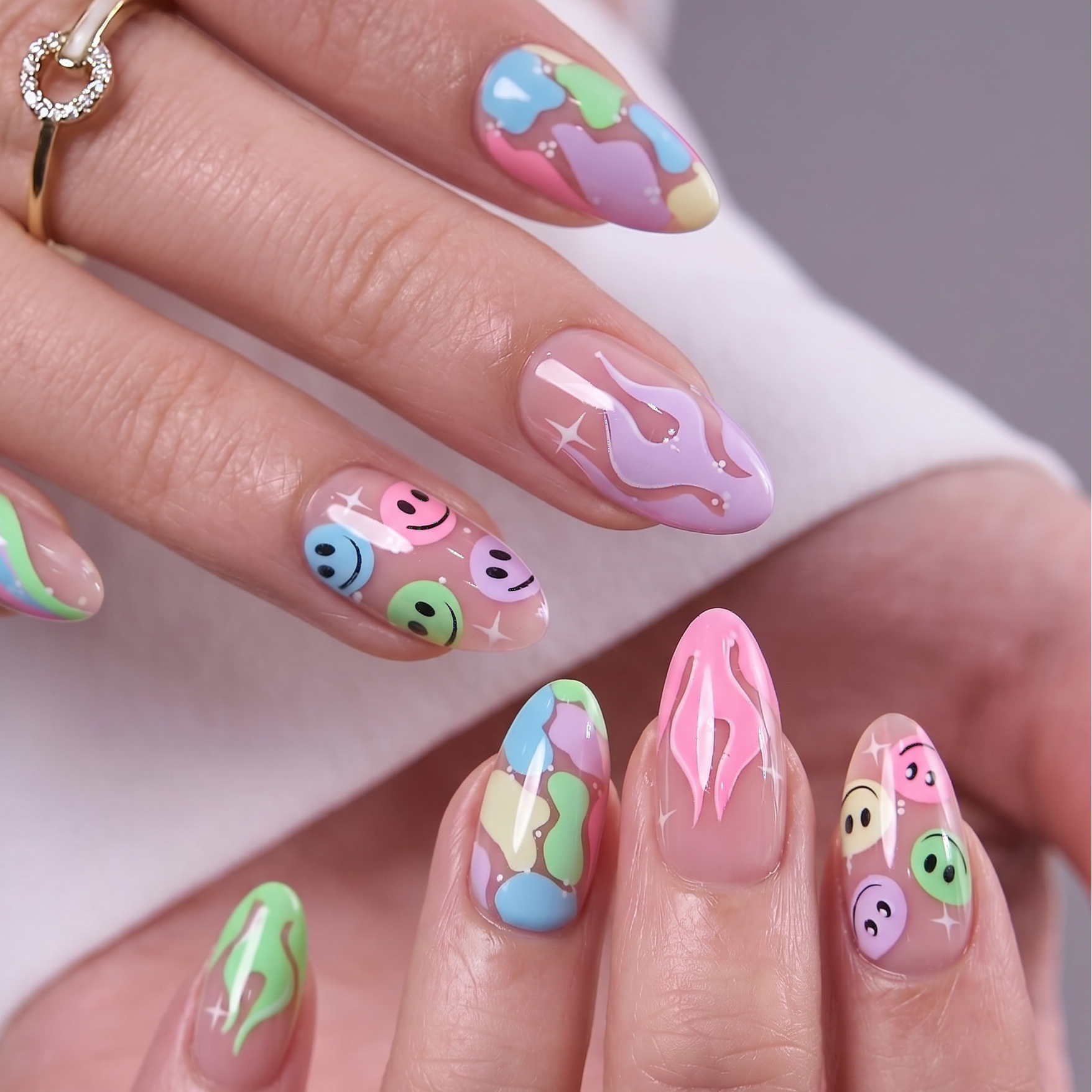 Candy Vibe S Almond almond press-on nails