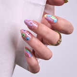 Candy Vibe S Almond almond press-on nails