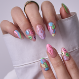 Candy Vibe S Almond almond press-on nails