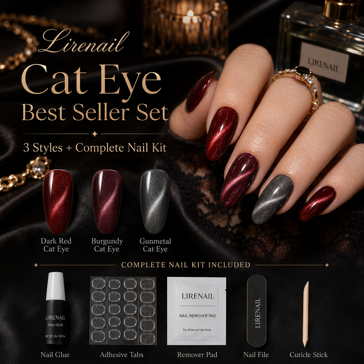 Starter Cat Eye Kit 3 Styles + Nail Tools product view