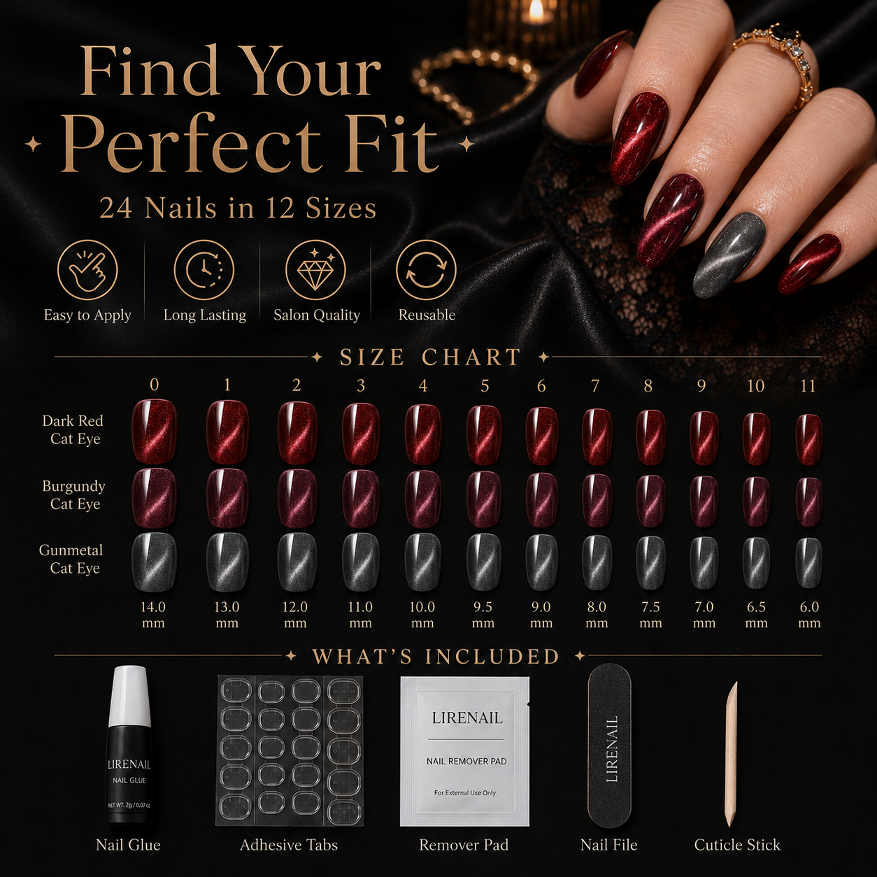 Starter Cat Eye Kit 3 Styles + Nail Tools product view