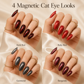 Red Oval Short press-on nails by Lirenail - front view