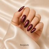 Red Oval Short press-on nails by Lirenail - package