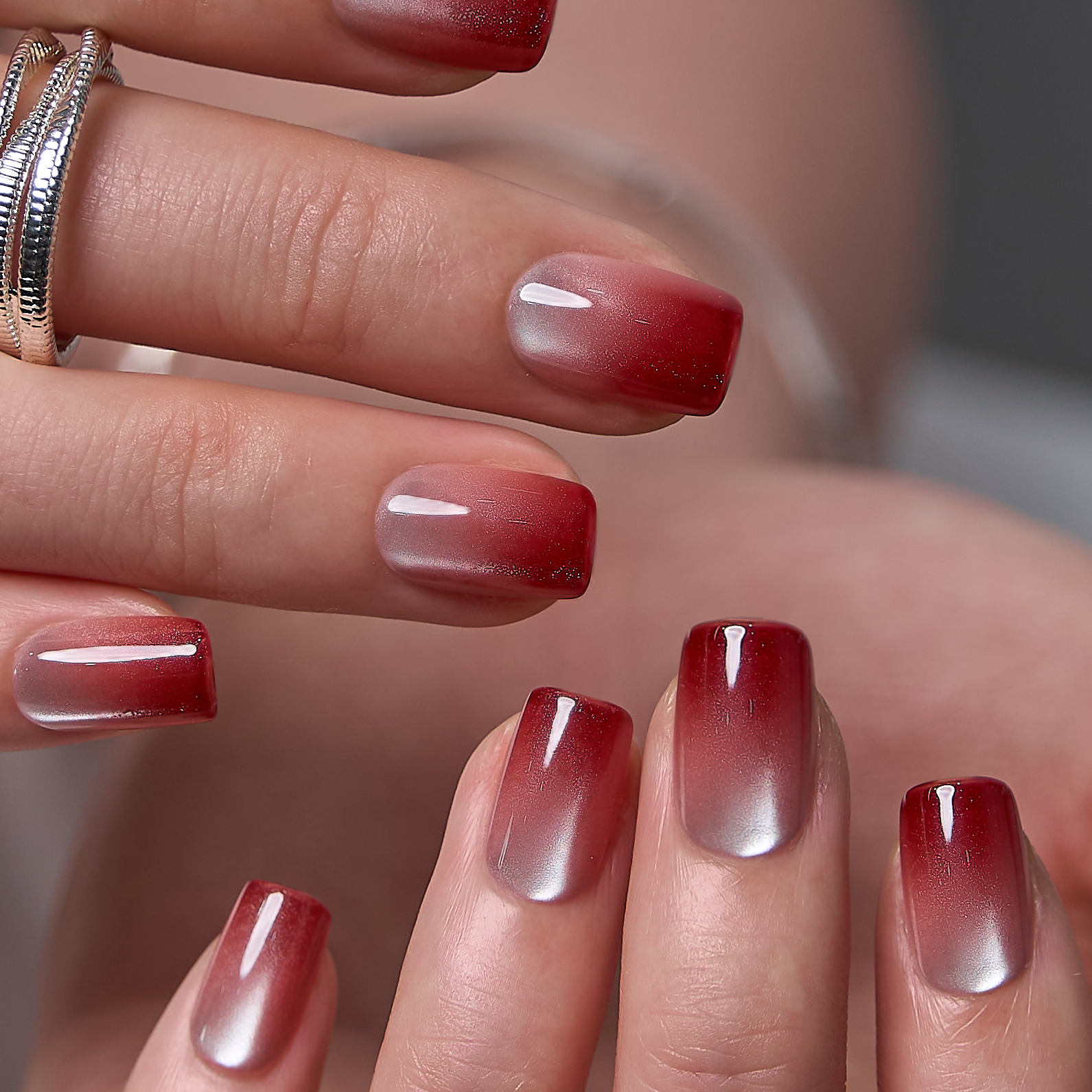 Champagne Dusk S Squoval squoval press-on nails