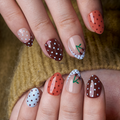 Cherry Dots RS Almond almond press-on nails