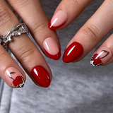 Cherry Wild RS Almond almond press-on nails