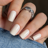 Chic Mickey Gray short squoval Style 2 nail detail