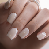 Chic Mickey Gray short squoval Style 2 press-on nails