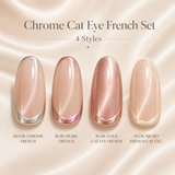 Chrome Cat Eye French press-on nail set