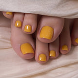 Citrus Glow - Squoval Toenails squoval press-on nails