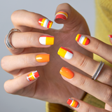 Citrus Pop short squoval press-on nails