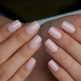 Classic Nude short squoval nail detail