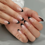 Classic Polka short almond press-on nail set with accessories