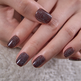 Cocoa Stardust RS Squoval squoval press-on nails