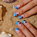 Coconut Palm short squoval press-on nails