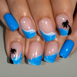 Coconut Palm short squoval press-on nails product view