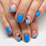 Coconut Palm short squoval press-on nails product view