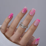 Designer s Pick | Coral Tide M Squoval medium squoval press-on nails