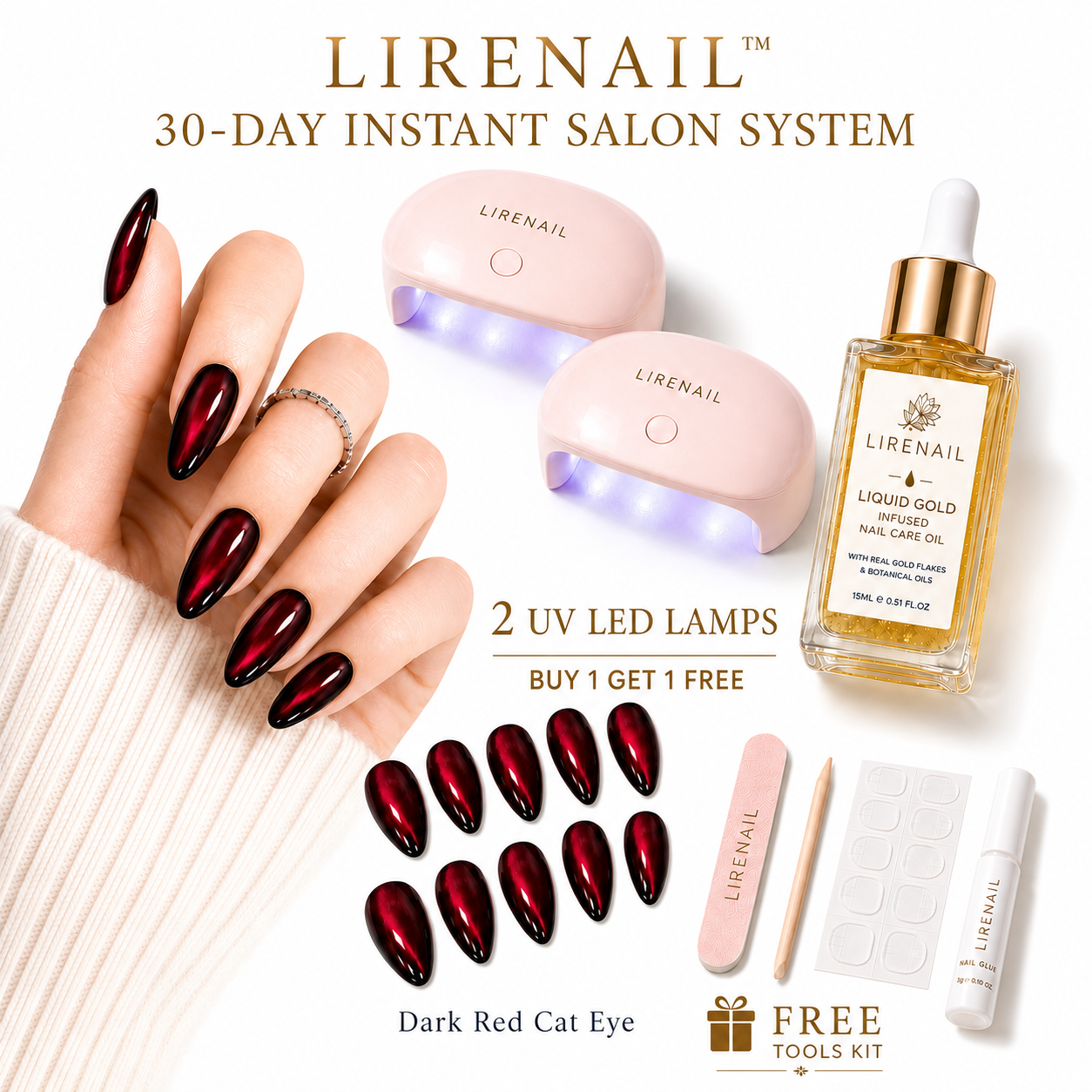 Cosmic Aurora French nail care kit side view