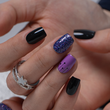 Cosmic Dusk S Squoval squoval press-on nails