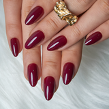 Crimson Gleam S Almond Ver. 2 almond press-on nails