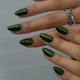 Dark Forest short almond nail detail
