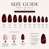 Dark Red Cat Eye Press-On Nails nail detail